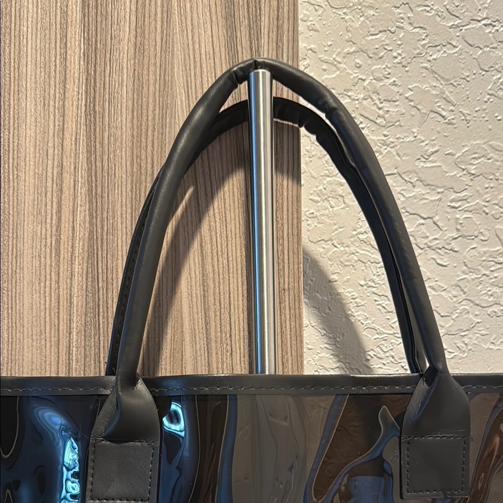 Hotel Collection Black Glossy Tote Bag - Picture 2 of 5